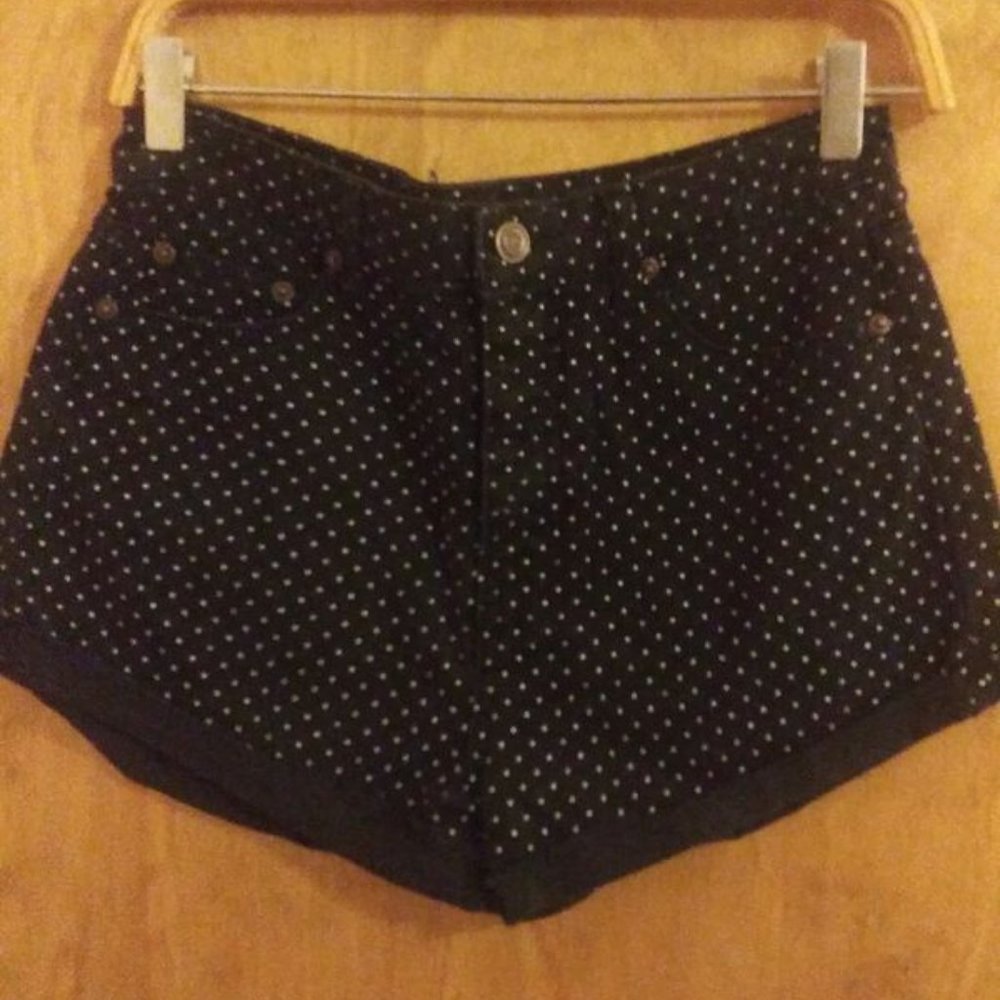 Forever 21 polka dot denim shorts size 27 Small